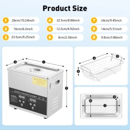 3.2L Ultrasonic Cleaner Stainless Steel Ultrasonic Cleaning Machine Glasses Jewelry Washing Tool TH-20A Ultrasonic Washing Bath