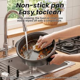 SUPERLEX 30cm Electric Multi Cooker 1500W Non-Stick Electric Skillet, 5 Adjustable Temperature Settings, Detachable Thermostat & Glass Lid, Multi Functional Pan for Hot Pot, Stir Fry and Stews