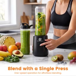 SUPERLEX Double Cup 600ML Electric Powerful Juicer 4000mAh Powerful Ice Crush Portable Blender Simple Operation Easy To Clean