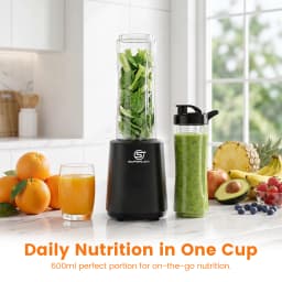SUPERLEX Double Cup 600ML Electric Powerful Juicer 4000mAh Powerful Ice Crush Portable Blender Simple Operation Easy To Clean