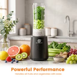 SUPERLEX Double Cup 600ML Electric Powerful Juicer 4000mAh Powerful Ice Crush Portable Blender Simple Operation Easy To Clean
