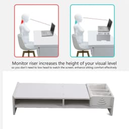 Notebook Computer Stand Computer Desktop Monitor Stand Laptop TV Display Screen Storage PC Riser Shelf