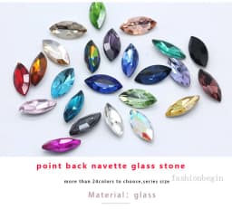 All Size 24-Colors Sparking Navette Horse Eyes Crystal Rhinestone Gems Crafts Beads For Jewelry Garment Nail Art Accessories