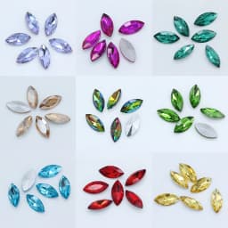 All Size 24-Colors Sparking Navette Horse Eyes Crystal Rhinestone Gems Crafts Beads For Jewelry Garment Nail Art Accessories