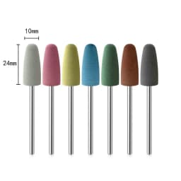 6pcs/set Rubber Silicon Nail Drill Milling Cutter for Manicure Bit Flexible Polisher Machine Electric Nail File Art Tools