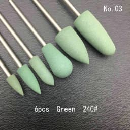6pcs/set Rubber Silicon Nail Drill Milling Cutter for Manicure Bit Flexible Polisher Machine Electric Nail File Art Tools