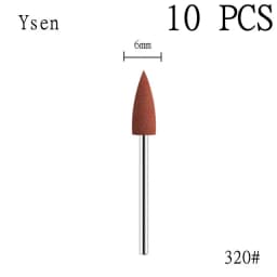 6pcs/set Rubber Silicon Nail Drill Milling Cutter for Manicure Bit Flexible Polisher Machine Electric Nail File Art Tools