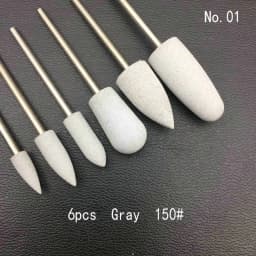 6pcs/set Rubber Silicon Nail Drill Milling Cutter for Manicure Bit Flexible Polisher Machine Electric Nail File Art Tools