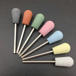 6pcs/set Rubber Silicon Nail Drill Milling Cutter for Manicure Bit Flexible Polisher Machine Electric Nail File Art Tools