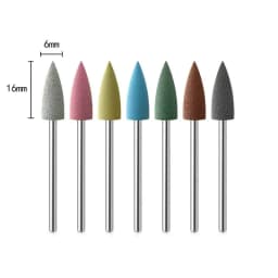 6pcs/set Rubber Silicon Nail Drill Milling Cutter for Manicure Bit Flexible Polisher Machine Electric Nail File Art Tools