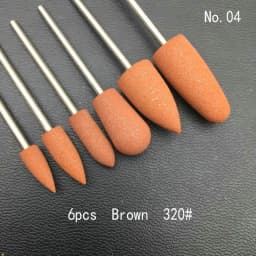 6pcs/set Rubber Silicon Nail Drill Milling Cutter for Manicure Bit Flexible Polisher Machine Electric Nail File Art Tools