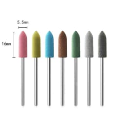 6pcs/set Rubber Silicon Nail Drill Milling Cutter for Manicure Bit Flexible Polisher Machine Electric Nail File Art Tools