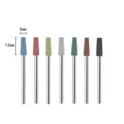 6pcs/set Rubber Silicon Nail Drill Milling Cutter for Manicure Bit Flexible Polisher Machine Electric Nail File Art Tools