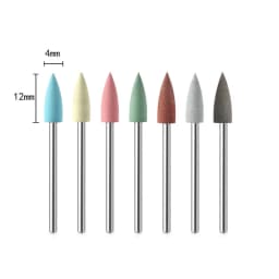 6pcs/set Rubber Silicon Nail Drill Milling Cutter for Manicure Bit Flexible Polisher Machine Electric Nail File Art Tools