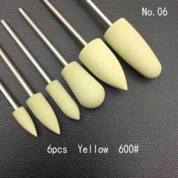 6pcs/set Rubber Silicon Nail Drill Milling Cutter for Manicure Bit Flexible Polisher Machine Electric Nail File Art Tools