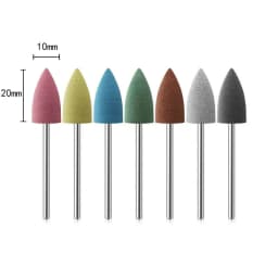 6pcs/set Rubber Silicon Nail Drill Milling Cutter for Manicure Bit Flexible Polisher Machine Electric Nail File Art Tools
