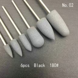 6pcs/set Rubber Silicon Nail Drill Milling Cutter for Manicure Bit Flexible Polisher Machine Electric Nail File Art Tools