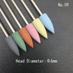 6pcs/set Rubber Silicon Nail Drill Milling Cutter for Manicure Bit Flexible Polisher Machine Electric Nail File Art Tools