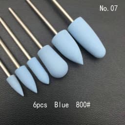 6pcs/set Rubber Silicon Nail Drill Milling Cutter for Manicure Bit Flexible Polisher Machine Electric Nail File Art Tools