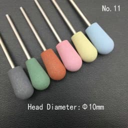 6pcs/set Rubber Silicon Nail Drill Milling Cutter for Manicure Bit Flexible Polisher Machine Electric Nail File Art Tools