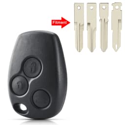 KEYYOU 10pcs/lot Without Blade 2 Buttons Remote Car Key Shell Fob Cover Case For Renault Dacia Modus Clio 3 Twingo Kangoo 2