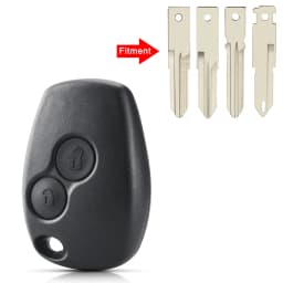 KEYYOU 10pcs/lot Without Blade 2 Buttons Remote Car Key Shell Fob Cover Case For Renault Dacia Modus Clio 3 Twingo Kangoo 2