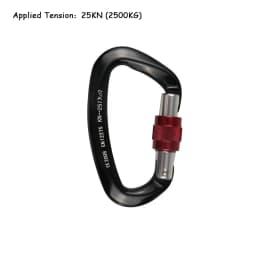 25KN Professional Climbing Carabiner D Shape Aviation Aluminum Safety Lock Outdoor Climbing Ascend Mountaineering Equipment
