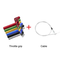 ZSDTRP 7/8'' CNC Aluminum Twist Throttle Handle Grip + Cable Replacement For Dirt Bike Quad ATV Pit 50cc 125cc 150cc 250cc