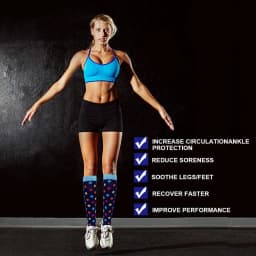 24 Style Compression Socks Women & Men Best Running, Athletic Sports Crossfit Flight Travel Nurses Running Athletic Stocking