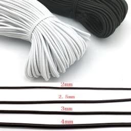 1/2/3/4/5mm High-Quality Round Elastic Band Cord Elastic Rubber White Black Stretch Rubber For Sewing Garment DIY Accessories
