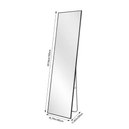 Voltsify Modern Metal Frame Full Length Wall-Mounted Mirror for Living Room Bedroom