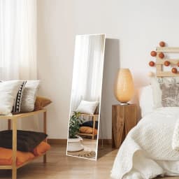 Voltsify Modern Metal Frame Full Length Wall-Mounted Mirror for Living Room Bedroom