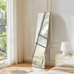 Voltsify Modern Metal Frame Full Length Wall-Mounted Mirror for Living Room Bedroom