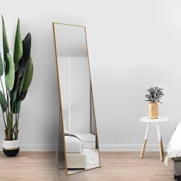 Voltsify Modern Metal Frame Full Length Wall-Mounted Mirror for Living Room Bedroom