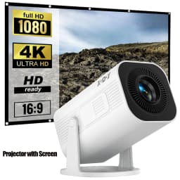 XGODY 4K Projector Android Mini Beamer Allwinner H713 Dual WIFI6 BT5.4 1280*720P Home Theater Outdoor Portable