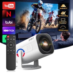 XGODY 4K Projector Android Mini Beamer Allwinner H713 Dual WIFI6 BT5.4 1280*720P Home Theater Outdoor Portable