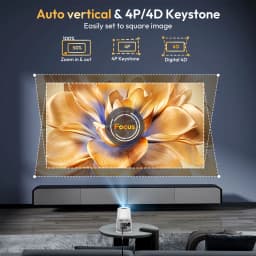 XGODY 4K Projector Android Mini Beamer Allwinner H713 Dual WIFI6 BT5.4 1280*720P Home Theater Outdoor Portable