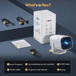 XGODY 4K Projector Android Mini Beamer Allwinner H713 Dual WIFI6 BT5.4 1280*720P Home Theater Outdoor Portable
