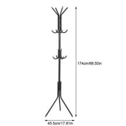 Coat Hat Tree Stand Coat Hat Tree Multi Hook Metal Coat Hat Rack Tree Stand Clothes Bag Hanger Organizer for Home Bedroom