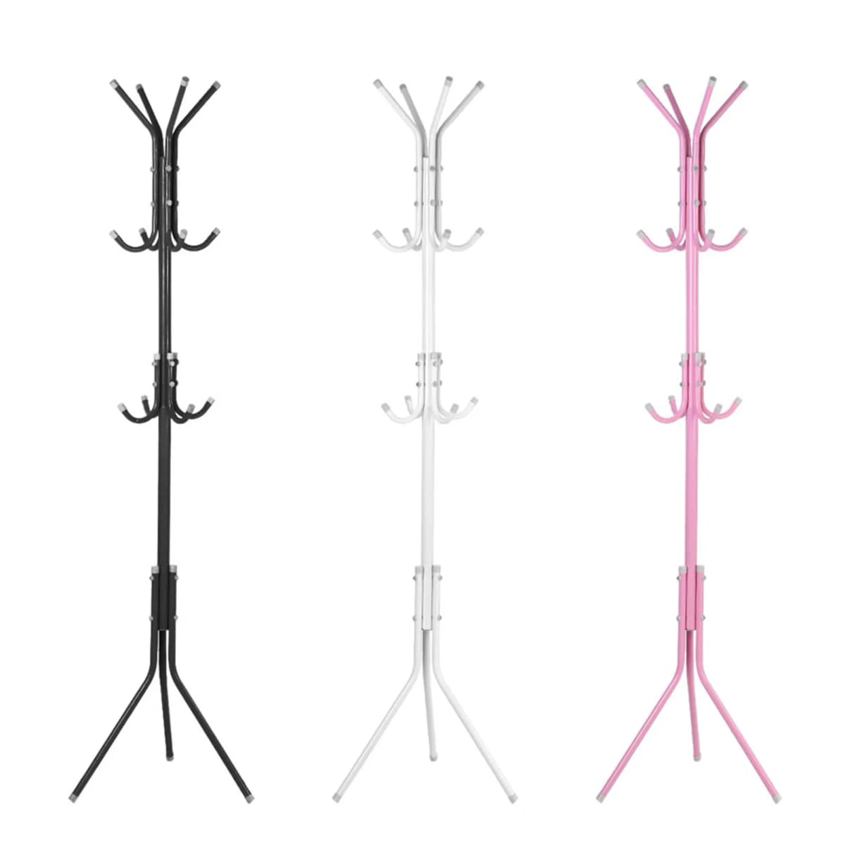 Coat Hat Tree Stand Coat Hat Tree Multi Hook Metal Coat Hat Rack Tree Stand Clothes Bag Hanger Organizer for Home Bedroom