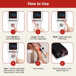 ZJKC Pain Relief Red Light Cold Laser Therapy Machine 880mW LLLT Physiotherapy for Muscle Recovery & Inflammation Reduction