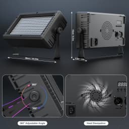 U'King 4PCS 60W LED Wall Wash Light 3IN1 RGB Strobe Effect Stage Lighting DMX512 DJ Wash Bar Effect Light for Party Wedding