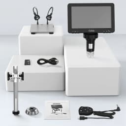 Elikliv DM9 7'' Digital Microscope 50X-1200X Video Microscope Camera Adjustable HD LCD For PCB Electronics Soldering Tools