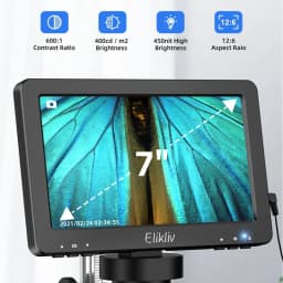 Elikliv DM9 7'' Digital Microscope 50X-1200X Video Microscope Camera Adjustable HD LCD For PCB Electronics Soldering Tools