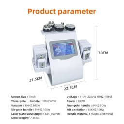 Missheart professional 6 in 1 40K KIM 8 System Weight Loss Cavitation Machine Presents A Gel(UK Fast Shipping)