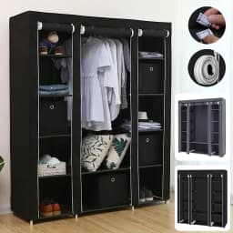 150*45*175cm Clothes Wardrobe Clothes Organizer Non-Woven Fabric Wardrobe Storage Cupboard for Bedroom Storage Shelves