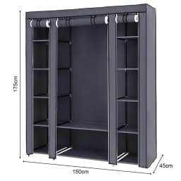 150*45*175cm Clothes Wardrobe Clothes Organizer Non-Woven Fabric Wardrobe Storage Cupboard for Bedroom Storage Shelves