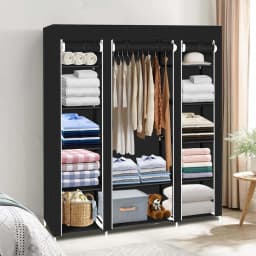 150*45*175cm Clothes Wardrobe Clothes Organizer Non-Woven Fabric Wardrobe Storage Cupboard for Bedroom Storage Shelves