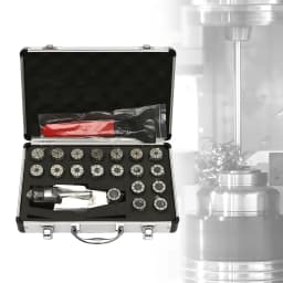 19 PCS ER32 Spring Collet Set 2-20mm, 0.015mm High Precision Collet Chuck Kit for CNC Milling Engraving Machine