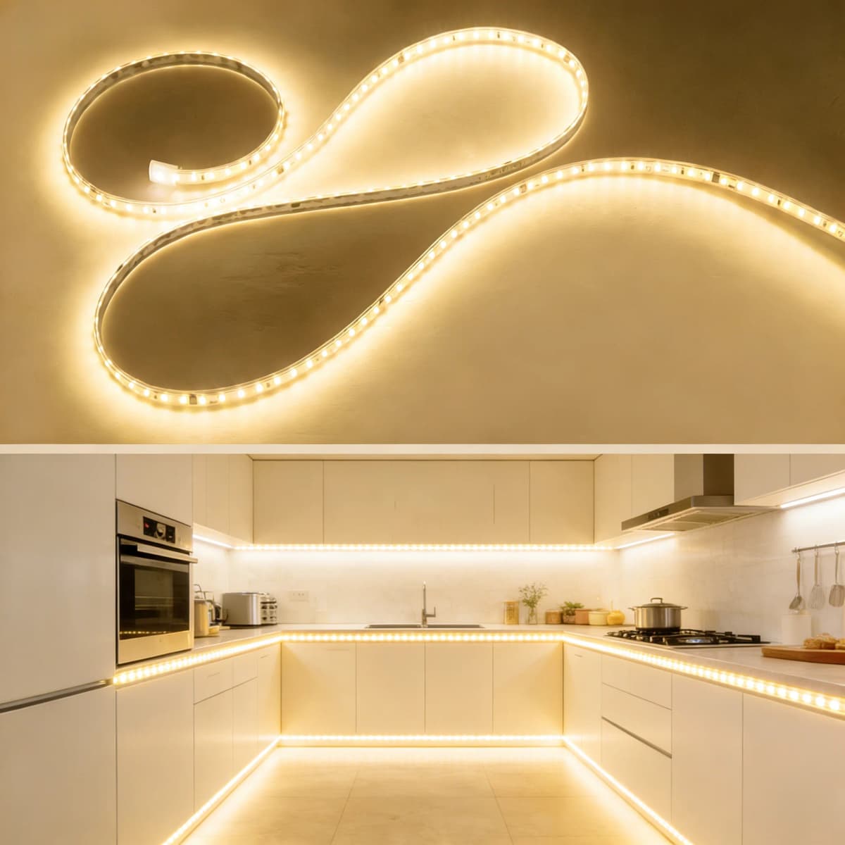 LED Strip Light 2m-35m High Brightness for Kitchen Cabinet Shelf Counter Lighting white led strip uniform led tape